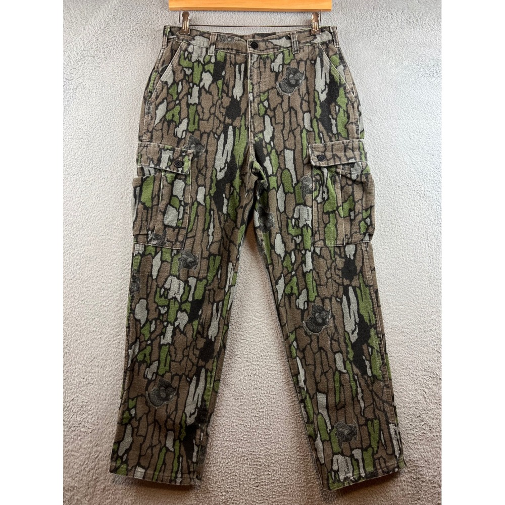 Vintage Walls Trebark Turkey Camo Cargo Pants Mens 34 Medium Made in USA